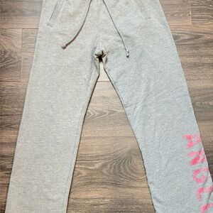 Gray victoria secret flare tight sweatpants